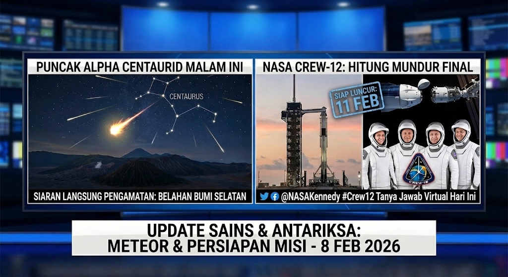 Fenomena Langit Alpha Centaurid dan Persiapan Akhir Misi Crew-12 NASA ke Stasiun Luar Angkasa
