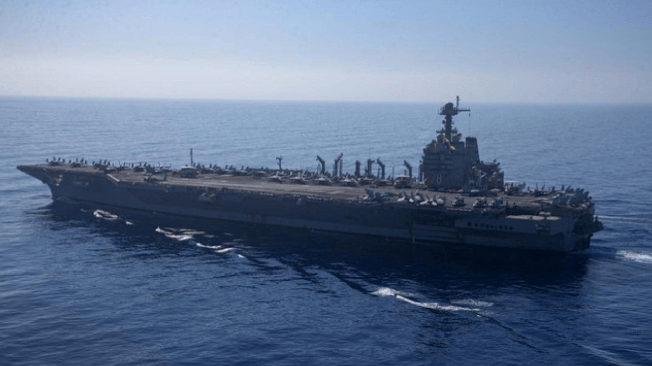 Makin Panas! Kapal Induk Terbesar AS USS Gerald R Ford Merapat ke Yunani, Disebut Siap Lanjut ke Perairan Israel