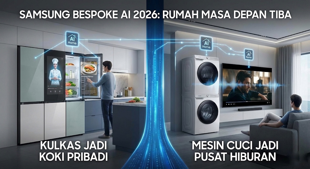 Rumah Masa Depan Tiba! Samsung Bespoke AI 2026 Ubah Kulkas Jadi Koki Pribadi dan Mesin Cuci Jadi Pusat Hiburan Canggih