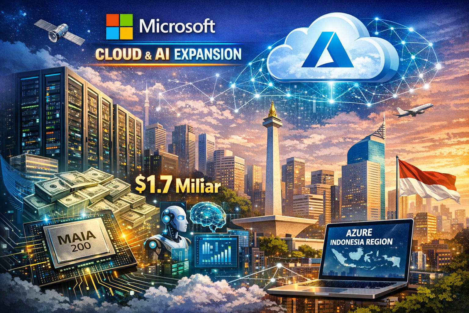 Microsoft Gempur Asia dengan Cloud Baru: Investasi Miliar & Pendapatan Tembus Rekor